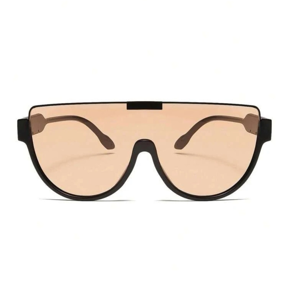 1pc Classic Traveling Half Frame Cut Edge Y2k Personalized Fashion Sunglasses - Picture 4 of 4
